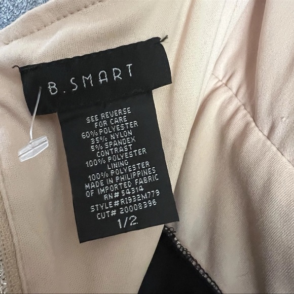 B Smart Prom Dress Size 1/2 Hi Low Sheer Gold Rhinestone Beaded Hoco Evening Y2K - Picture 4 of 7